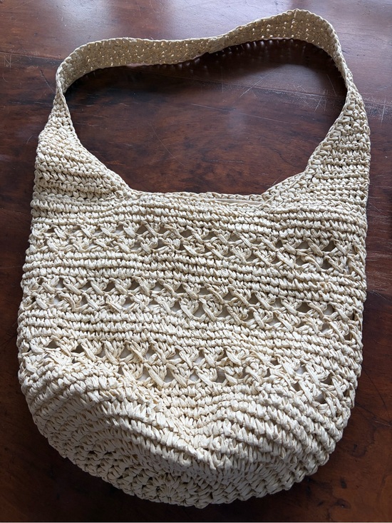 Haute Hippie Handbags - Haute Hippie Cream Crochet Shoulder Bag